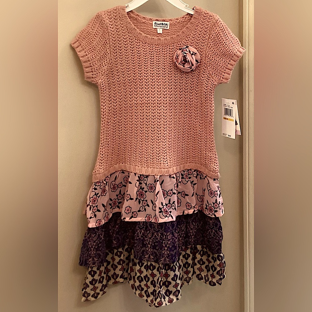 NWT Little girls BlueBerri layered sweater dress size 6.Bundle Deals!